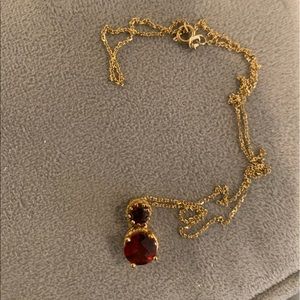 14k garnet necklace